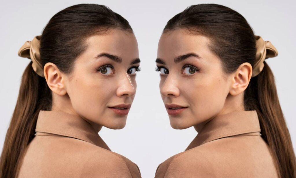 A surgeon performing a nose job with precision, highlighting the advanced techniques used in modern rhinoplasty surgery.