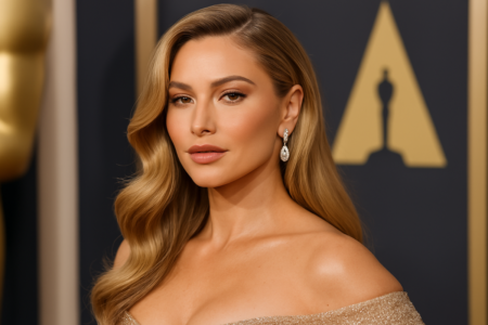 Elegant woman post-rhinoplasty showing natural beauty enhancement.