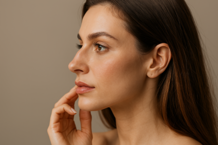 Dr. Ulaş Bali consulting a patient on rhinoplasty expectations.