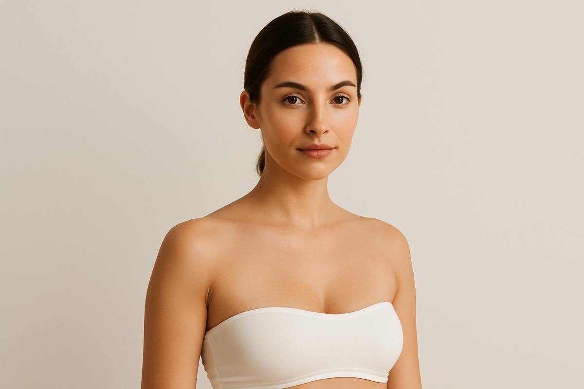 Plastic surgeon reviewing 3D body scan with female patient planning a mommy makeover in Turkey.