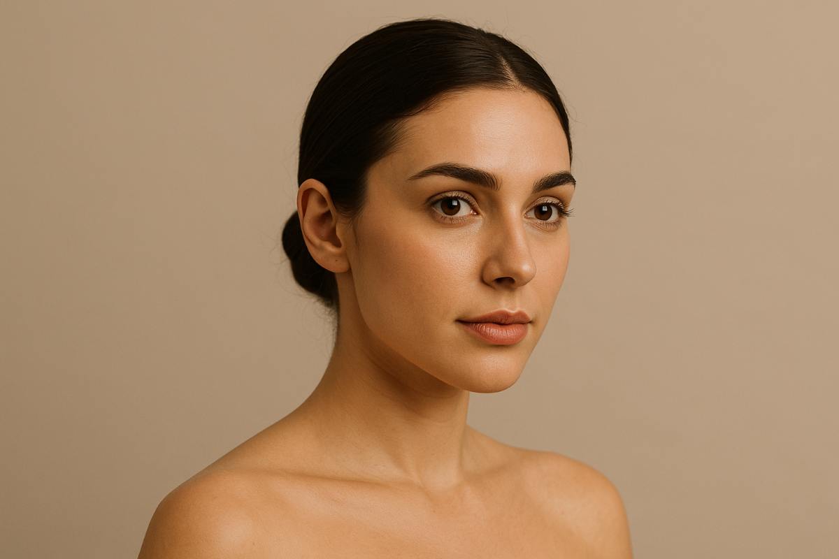 Female patient with sculpted abdomen and lifted curves after BBL and liposuction in Turkey.